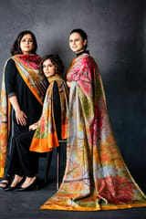 Texas Orange Chanderi Saree