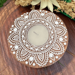 Round Rangoli Diya Set of 2