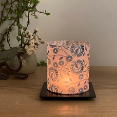 Tea Light Lamp with Base - Blue Chintz