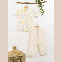 Polka Party shirt & linen pants