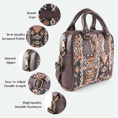 Damask Satchel Bag