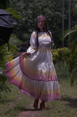 SHAMANS MOON - Detailed Flared Maxi Dress