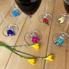 Wine Glass Charms - Elephants