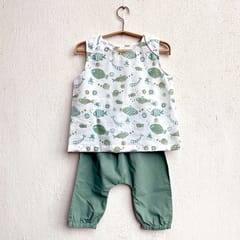 Koi Mint Jhabla + Mint Pants