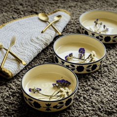 The Handpainted Flat Bowl Set