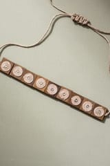 Square Wooden Block Jute Choker