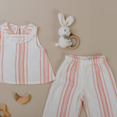 Kattan Kids Girls Stripes Co ord set