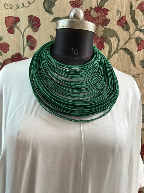 Handmade Silk Threads Multi-Layer Statement Necklace