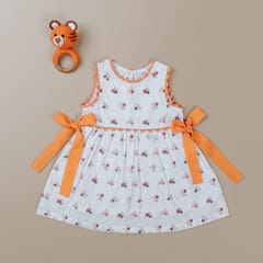 Kattan Kids Floral peach dress girls