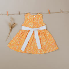 Kattan Kids Orange Dress Back Detailing