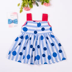 Kattan Kids Girls Stripes & Polka Dots Dress